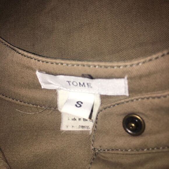 TOME Army Brown Twill Utility Longsleeve Overshirt - Picture 4 of 4